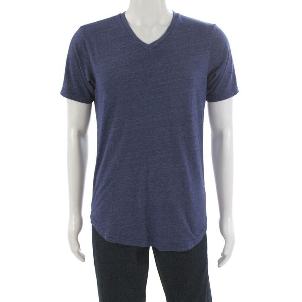 Goodlife Mens Basic Blue V-Neck Polyester Blend T-Shirt Size M